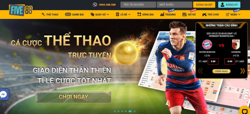 Five88 Đa dạng các loại kèo cược hấp dẫn tại Five88