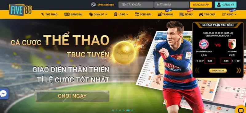 Đa dạng các loại kèo cược hấp dẫn tại Five88